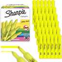 Sharpie Tank Style Highlighters, Chisel Tip, Fluorescent Yellow, 36 Count