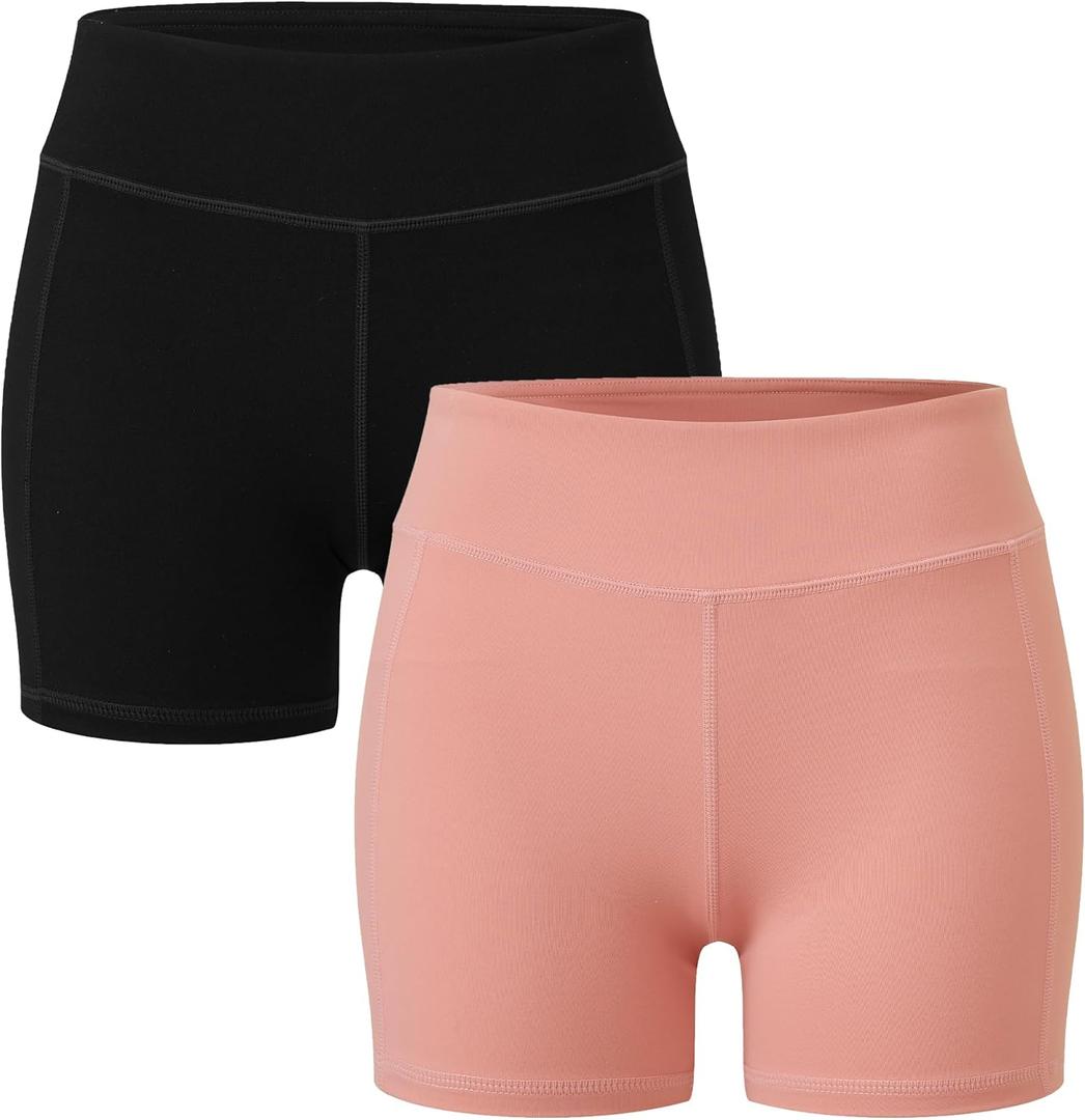 INNERSY Girls' Athletic Biker Shorts Size 8-16 Years Gymnastics Volleyball Dance Shorts (XL)