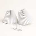 Small lampshades for table lamps, pleated, set of 2. Suitable for E27. 9"x6.2" Compatible with any interior. (White)