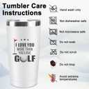 Golf Father's Day Gifts for Dad, 20 Oz Best Dad Golf Coffee Tumbler Cup Stainless Steel Mug with Straw, Lid and Keychain Set for Him Men Husband Boyfriend Father's Day Gift Christmas Gifts