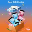 Mini Phone Unlocked World's Smallest 3.0" HD Touch Screen Mini Smartphone Android Compact Mobile Phone for Kids &Students Cell Phone wih Quad-Core Dual SIM Face lD2GB+16GB Black