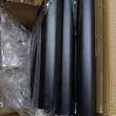 Zeerobee Curtain Rods for Windows 48 to 84, Black Curtain Rod, Adjustable 1 Inch Heavy Duty Outdoor/Indoor Modern Drapery Pole, 32"-86"