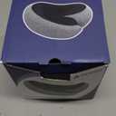 Travel Neck Pillows for Airplanes - 360 Ergonomic Memory Foam Travel Pillow - Relief Neck Pain with Breathable Support for Long Flights, Car, Train & Office Use - Adults & Kids (Light Gray)