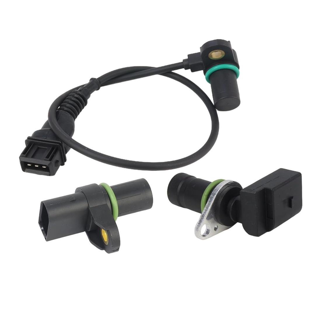 CKP CMP Camshaft Position Sensor Crankshaft Position Sensor for BMW M54 2.5L 3.0L 2002-2009 E90 E46 E60 E64 E63 E66 E83 E53 E85 X3 X5 Z3 Z4 323i 325i 328i - OE 12147518628 12147539165 12141709616 3pcs