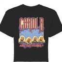 Cardi B Unisex Adult Cardi B Aitd Court Photos Crop T-Shirt (Black, XXL)