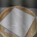 Round Ottoman Tray for Coffee Table Living Room Wood Serving Tray Large Wooden 20 Inches Rustic Torched