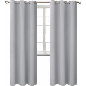 BGment Room Darkening Curtains 84 Inches Long - Grommet Thermal Insulated Drapes Window Treatment Curtains for Bedroom, 2 Panels, 42 x 84 Inch, Light Grey