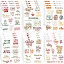 Laumoi 546 Pcs 24 Sheet Scrapbook Stickers Vintage Words Stickers for Journaling Inspirational Nice Words Sentences Waterproof Aesthetic for Family Water Bottles Laptop(Lovely Style)