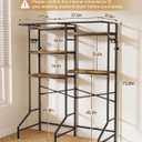Homde Over The Washer and Dryer Storage Shelf, 5-Tier Heavy Duty Laundry Room Organizer Standing Shelf with Hanger Rod & Anti-Tip, Space Saving Rust Proof Shelving for Bathroom, Balcony, 57.4 inches L x 22.4 inches D x 72.8 inches H