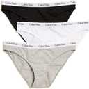 Calvin Klein Women's Carousel Logo Cotton Stretch Bikini Panties, 3 Pack M