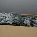 Pre-Lit Christmas Tree 7.5ft Snow Flocked, Artificial Spruce, 600 Clear Lights, Feel Real Hinged Xmas Trees