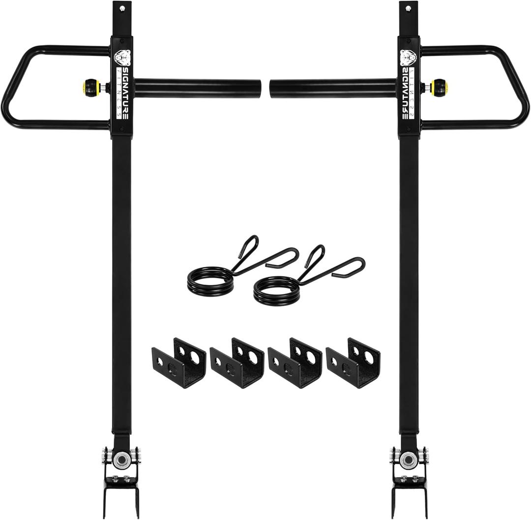 Fitvids Upgraded Adjustable Jammer Arms, Lever Arms, Monolift Attachments Rated 600 LB Per Arm, Fits Racks at All Post Sizes and Hole Sizes, Pair