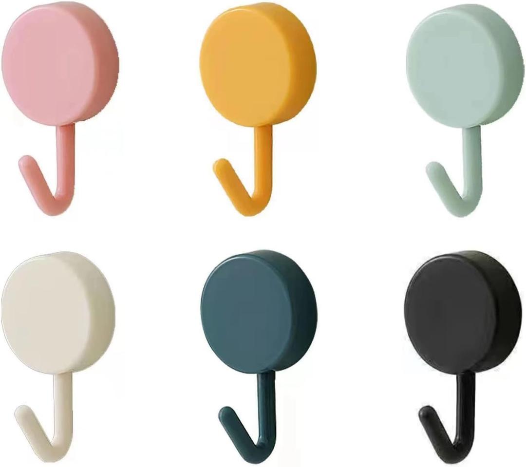 18 Pack Adhesive Hooks Cute Utility Hooks, Key Hooks for Wall Decorative, for Hanging Hat, Towel, Key, Towel Hook Wall Mount for Home, Kitchen, Bathroom, Office