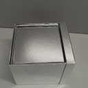 Cholemy 5 Pcs Square Nesting Boxes Decorative Gift Boxes with Lid and Ribbon Assorted Sizes Wrap for Wedding, Anniversary, Birthday, Bridal Shower, Graduation Party(Silver, Cardboard)