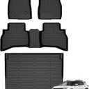 Floor Mats & Cargo Liner for Chevy Chevrolet Trailblazer AWD 2021-2026 (Cargo Tray in Upper Deck Position) All Weather Automotive TPE Anti-Slip Floor Liners Accessories (Car Mats+Trunk Mat) Black