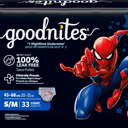 Goodnites Boys' Bedwetting Underwear, Size S/M (43-68 lbs), Count Of 33