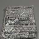 Mika Home Pack of 2 Decorative Square Throw Pillow Covers Cushion Cases for Sofa Couch, Bohemian Striped Geometric Pattern, 18x18 Inches, Gray Cream