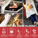Fire Blanket for Home and Kitchen,40" x 40",4 Pack,Emergency Fire Blanket