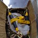 VEVOR Ratchet Binder with 5/16-3/8 inch, 7100 lbs Load Limit G80, Detachable Anti-Skid Handle, Tie Down Hauling Binders for Flatbed Truck Trailer, 2 Set Black & Yellow