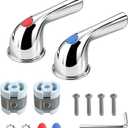 2 Pack Shower Faucet Handles,Compatible with Danco 80023,Chrome Finish