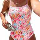 DaiLiWei One Piece Swimsuit Women Tummy Control Bathing Suit Modest Slimming Swim Suits Cute Floral Swimwear Teens 2026, L