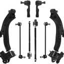 ALADICHE 8Pcs Control Arm W/Ball Joint Tie Rod End Sway Bar Suspension Kit for 2007-2011 Honda CRV