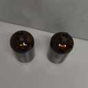 Vivaplex, 2, Large, 16 oz, Empty, Amber Glass Bottles with Black Lotion Pumps