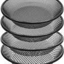 4Pcs 11.8" W Soil Sifter for Gardening, 2,4,6,8mm Grid Rock Sifter for 5 Gallon Bucket, Stainless Steel Fine Dirt Sifter, Compost Sifter for Capturing Dirt, Sand, Rocks, and Filtering Compost (Black)