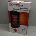 Comfort Zone Space Heaters for Indoor Use, Portable Electric Heater, Adjustable Thermostat, Infrared Heat, Quartz Tower Space Heater with 2 Heat Settings, Bedroom Heater, Black