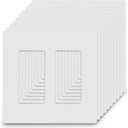 2-Gang Screwless Decorator Wall Plates, Child Safe Standard Size Outlet Cover, Unbreakable Polycarbonate Thermoplastic, Glossy White,10 Pack,UL Listed