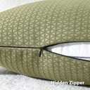 FUTEI Olive Green Decorative Throw Pillow Covers 24x24 Inch Set of 2,Soft Chenille Triangle Check Pattern European Cushion Case,Modern Home Decor for Couch Bed Living Room