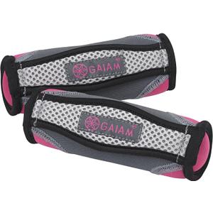 Gaiam Hand Weights for Women & Men Soft Dumbbell Walking Hand Weight Sets with Hand Strap