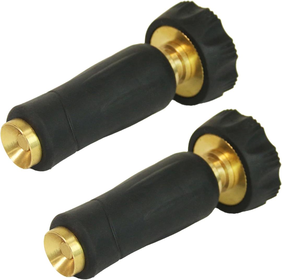 Chapin 6-9476: High Pressure 3.5-inch Brass Twist Hose Nozzle, Heavy-Duty Adjustable Garden Hose Nozzle, Gardening, Watering and Irrigation, Outdoor Cleaning, Set of 2