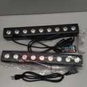 ENDYSHOW LED Stage Light Bar,50W LED 4in1 RGBW DJ Lights Bar with Remote Control Sound Activated DMX Stage Lighting Uplights for Church Events Wedding Disco Party Stage DJ Lighting 2Pack, Only One Remote Control,Only One Set For Installation