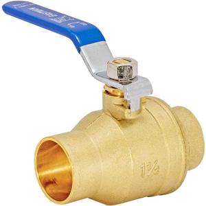 Eastman 1-1/2 Inch Sweat Heavy Duty Full Port Ball Valve, Brass Plumbing Fitting, 20069LF