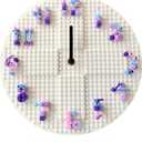 Girls DIY STEM Block Wall Clock Craft Kit Ages 6-12 Educational Toy Gift | Creative Educational DIY Arts Handmade Assembly Building Sets, Birthday & Holiday Gifts for Tween Girls Ages 6 7 8 9 10 11 12, 10 Inches Diameter