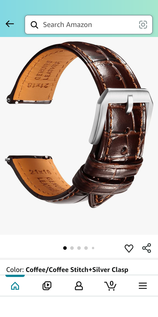 REZERO Leather Watch Bands for Men, Quick Release Watch Straps, Luxury Italian Alligator Grain Embossed Band Replacements 19mm 20mm 21mm 22mm