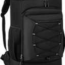 Asenlin Travel Backpack for Women Men,40L Extra Large Hiking Backpack 17 Inch Carry on Backpack Water Resistant for Casual Daypack Gym Backpack-Black Rope