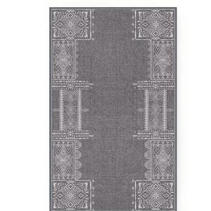 NICETOWN Washable Large Area Rug for Living Room- 6x9 Modern Boho Non-Slip Bedroom Grey Geometry Area Rug Entrance Mat Carpet for Bedroom Living Room Laundry Bathroom Office, Grey