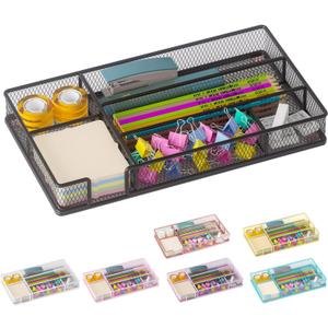Desk Drawer Organizer Tray, Office Drawer Organizer, Workspace Organizers, Suitable for Tools, Pencils, Office Supplies Storage (Black)
