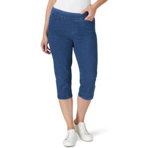 Chic Classic Collection Women's Easy-Fit Elastic Waist Pull-On Capri Pant (16)