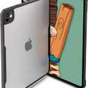 TineeOwl iPad Pro 11-inch Case (M5/M4) 2025/2024, Ultra Thin Matte Clear Case, Supports Apple Pencil Charging, TPU Bumper (Matte Back/Black, Pro 11" (2024))