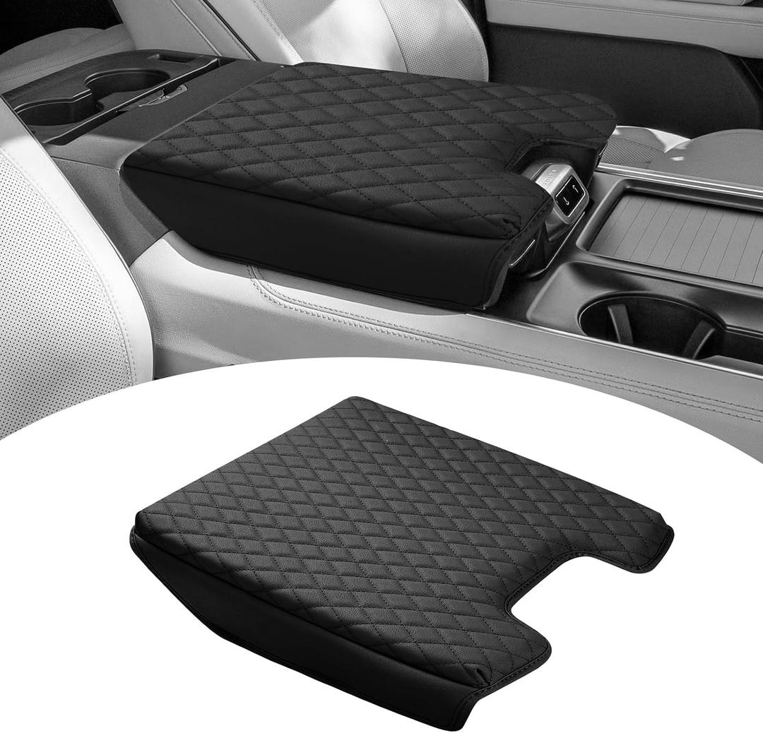 Shademax Custom for 2026 2025 Ford Expedition Platinum Center Console Cover Armrest Cover for Expedition Accessories Armrest Cushion Pad Leather Middle Console Cover Seat Box Protector Anti-Scratch