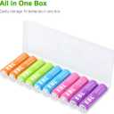 EBL AA Rechargeable Battery 10 Pack 2500mAh Ni-MH Double A Pre-Charged Rechargeable Batteries (10 Pack, 5 Colors in a Box)