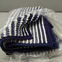 BSICPRO Bathroom Rugs and Mats Sets, 2 Piece Thick Absorbent Chenille Non Slip Soft Shaggy Floor Mats Machine Washable (20" x 47" Plus 16" x 24", Navy)