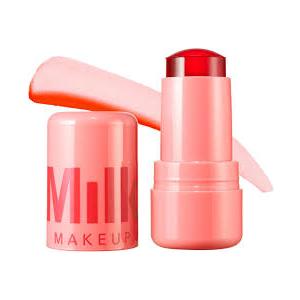 Milk Makeup Cooling Water Jelly Tint – LongLasting Sheer Lip + Cheek Stain with Firming Vegan Collagen + Hydrating Aloe – Transfer Proof, Buildable Lip Tint + Blush – Spritz (Coral), 0.17 oz
