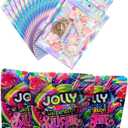 100 Pack 3.5g Mylar Storage Bags, Holographic Rainbow Color, Resealable Stand-up 3.5 grams Baggies for Candy, Cookies, Snacks Packing, 4x5 Inches (WATERMELON)