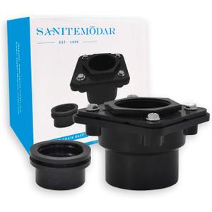SaniteModar 2 inch ABS Shower Drain Base can be Used with Any Size of Square and Linear Floor Shower Drain,It is Equipped with Threaded Joints and Rubber Joints
