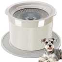UPSKYPET No Spill Ceramic Dog Water Bowl, Large Capacity Slow Drinking Bowl with Floating Disk & Filter, Heavy Duty Anti-Slip Bowl for Small to Medium Dogs, Cats & Multi-Pet Homes Indoor