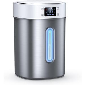 4L Ultrasonic Cool Mist Humidifier with 304 Stainless Steel Tank, Auto Humidity Control, Night Light, and Timer - For Large Rooms and Baby (4L/1.06Gal)